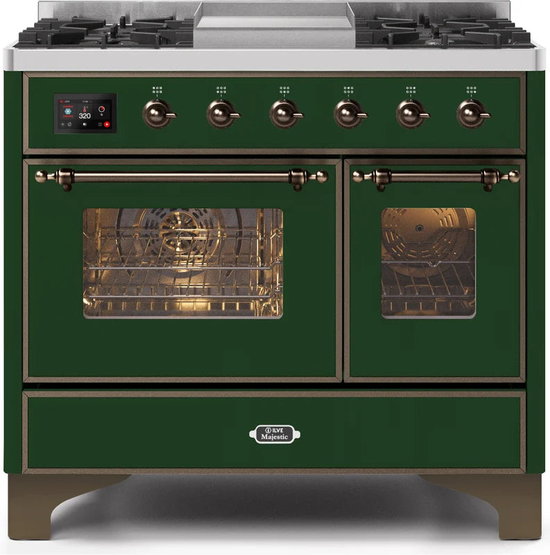 40 Dual Fuel Natural Gas Range Emerald Green O536297