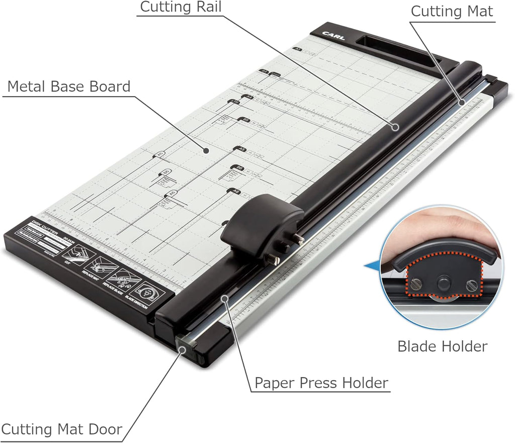 18 inch Rotary Paper Trimmer, Metal Base, 15 Sheet Cutting Capacity, Pack of 2 F28543