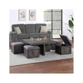 Antique Coffee Table with Storage Stools E586