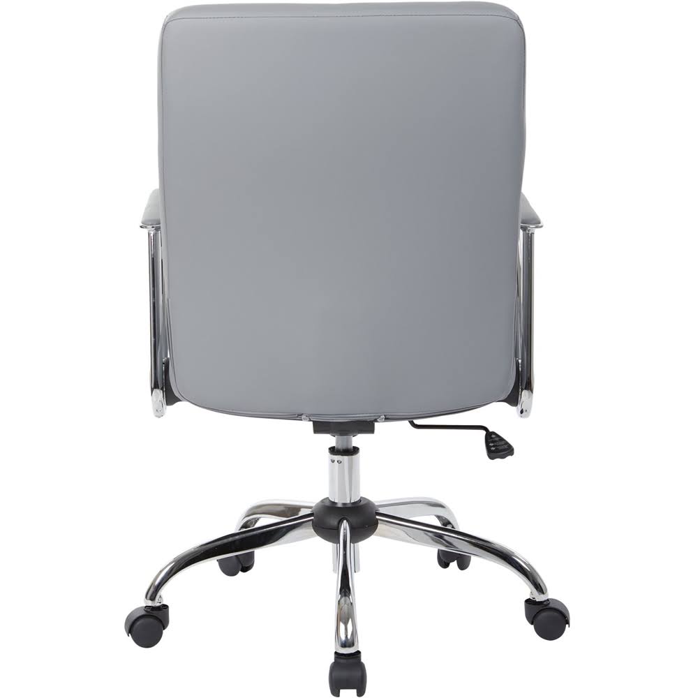 Charcoal Faux Leather Chair with Chrome Base X5778