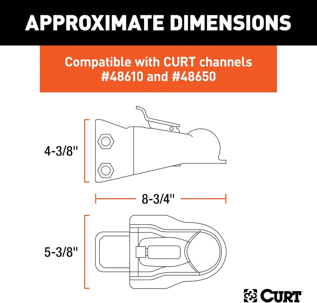 Black Pack of 2 Trailer Coupler D620