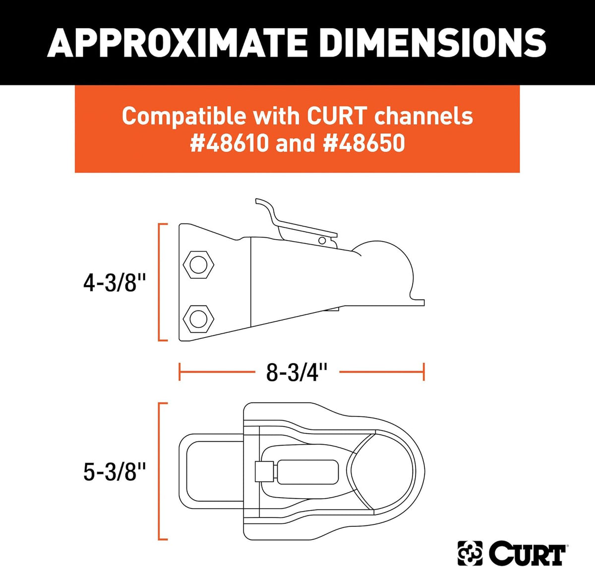 Black Pack of 2 Trailer Coupler D620