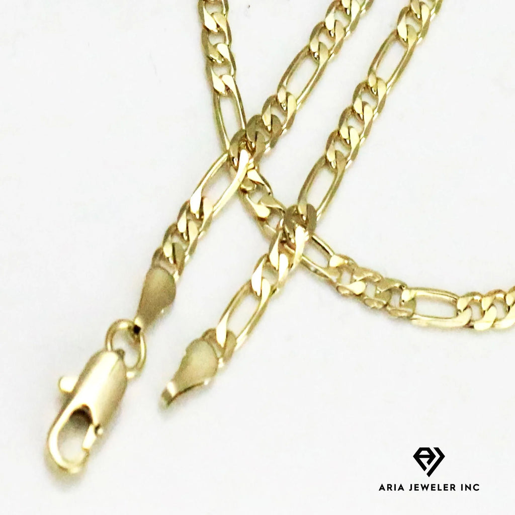 14k Gold Plated Horse Head Pendant Necklace with Figaro Chain A53290