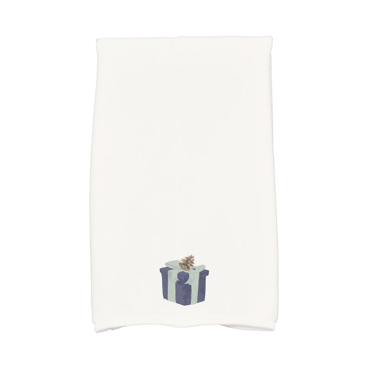 Navy Blue Holiday Print Kitchen Towel Q204
