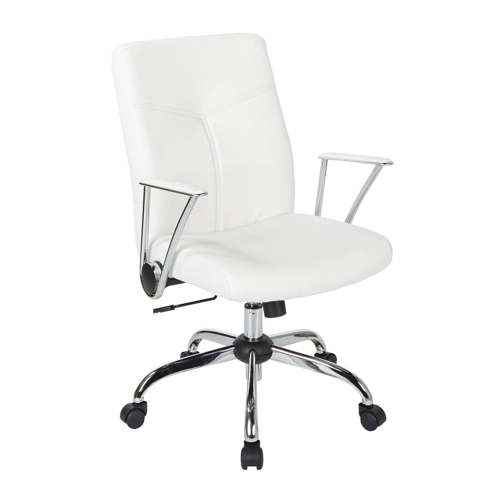 Charcoal Faux Leather Chair with Chrome Base X5778