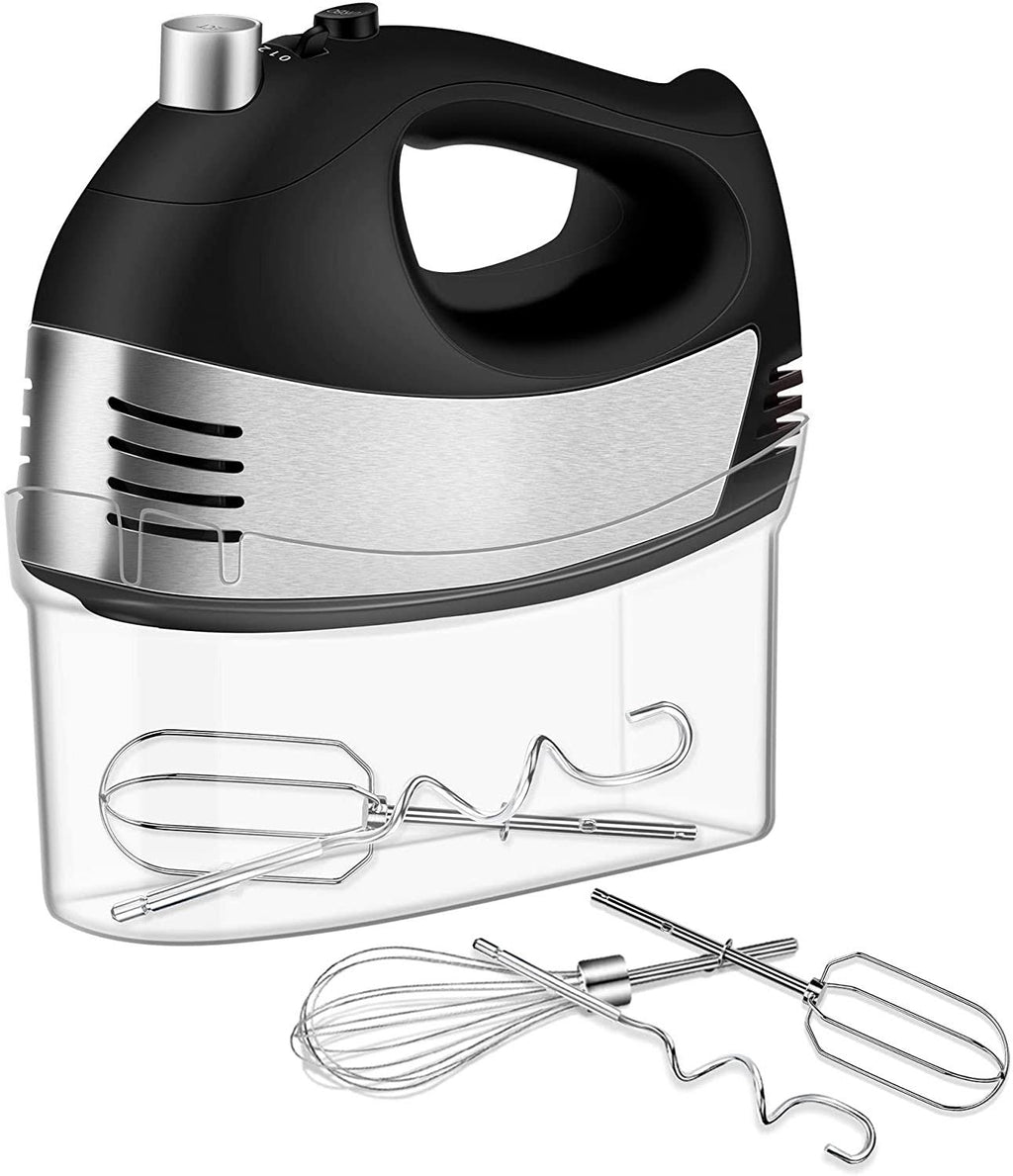 5-Speed Electric Hand Mixer with Beaters Dough Hooks and Storage Case H408984