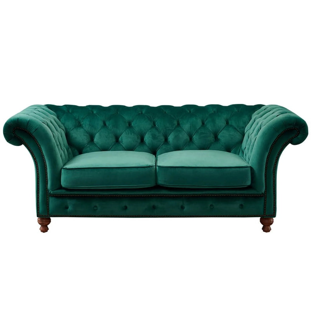 Green Fabric Sloped Arm Loveseat H975545
