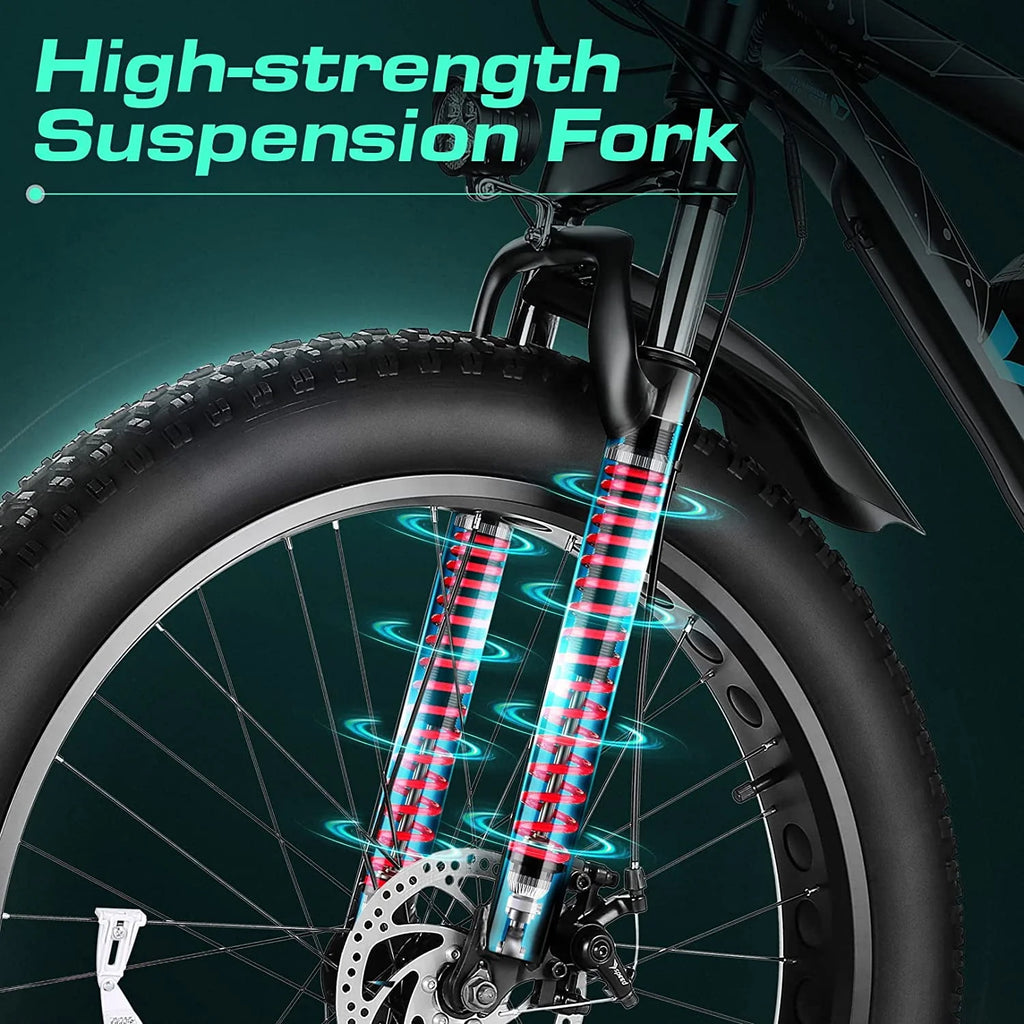 26 x 4.0 Fat Tire 500W All Terrain Electric Bike S734