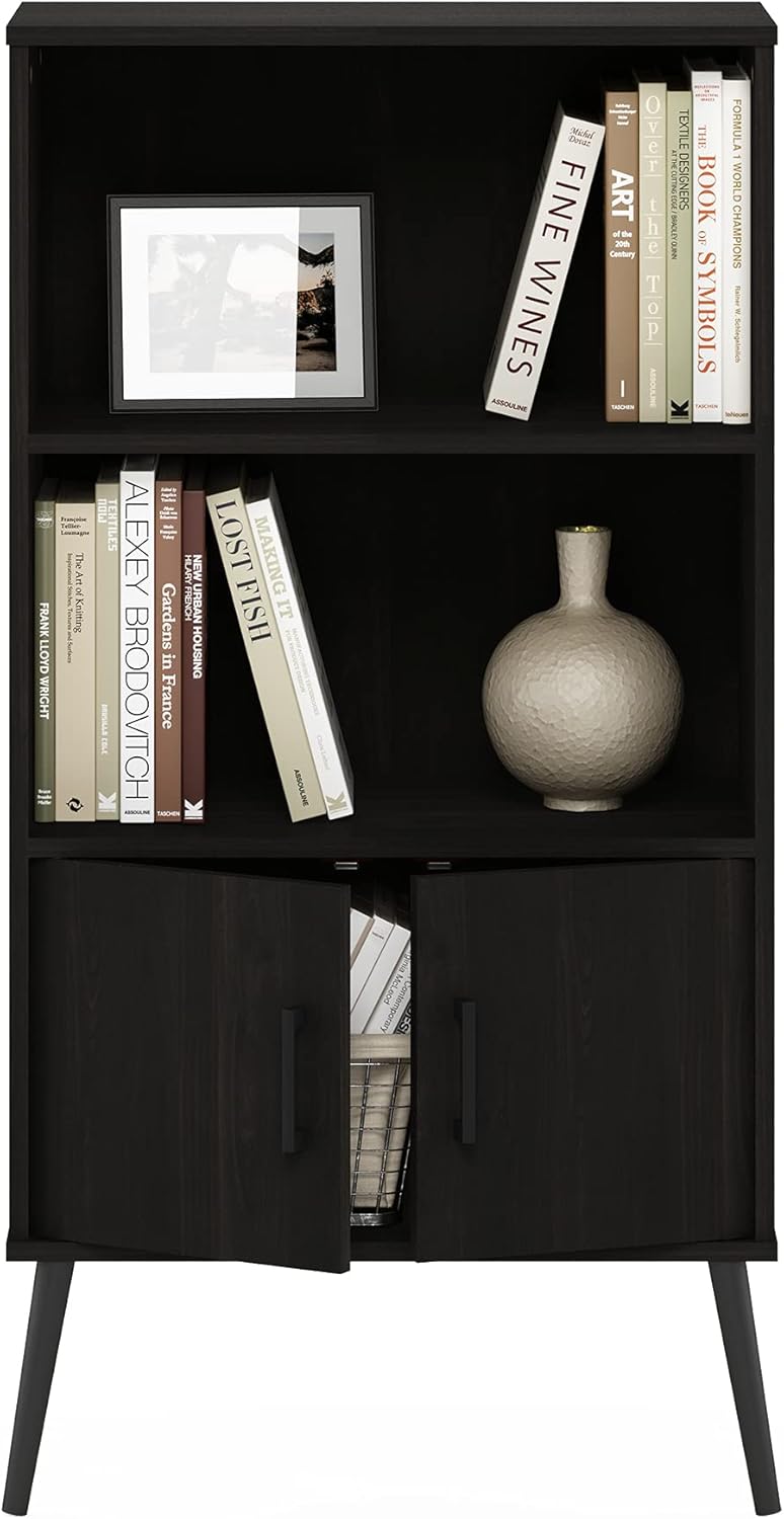 Espresso Accent Cabinet with Wood Legs X659578