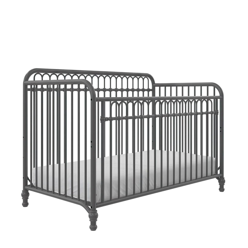Gray Convertible Metal Crib L97757