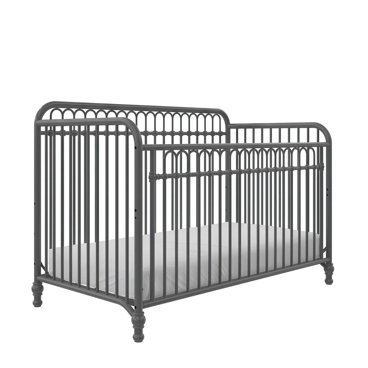 Gray Convertible Metal Crib L97757