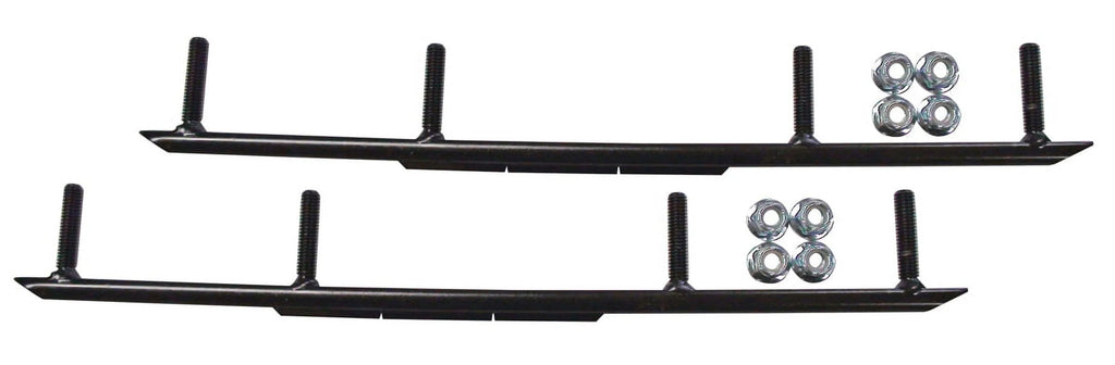 Green BX Snowmobile Skis with 6" Round Bars Complete Kit R7153