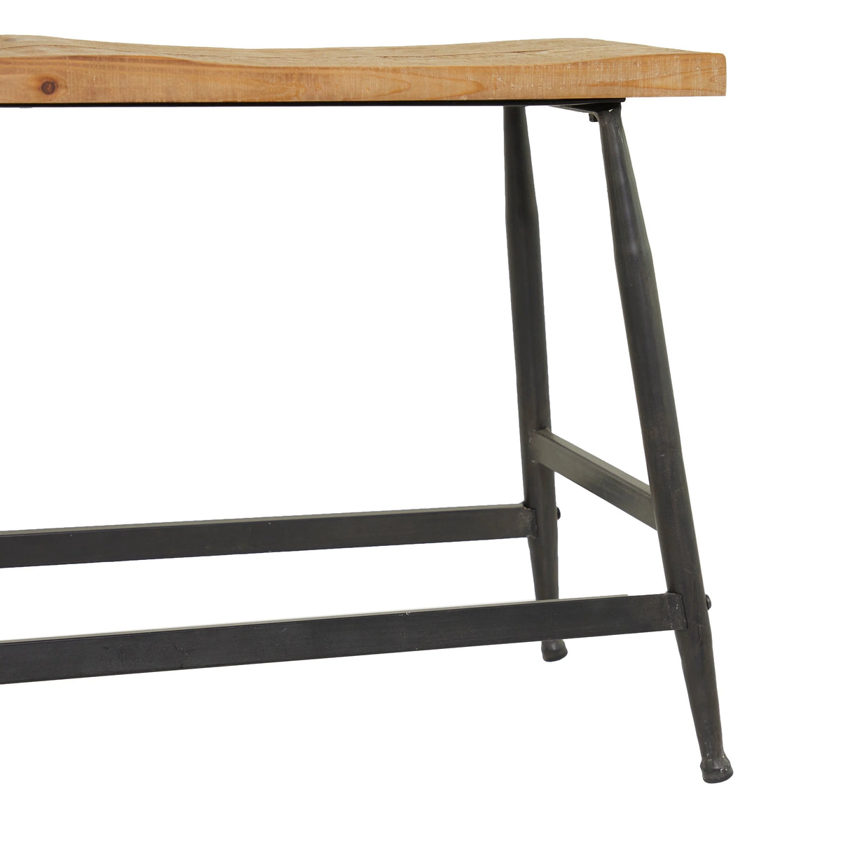 Brown Metal Slim Bench N90631