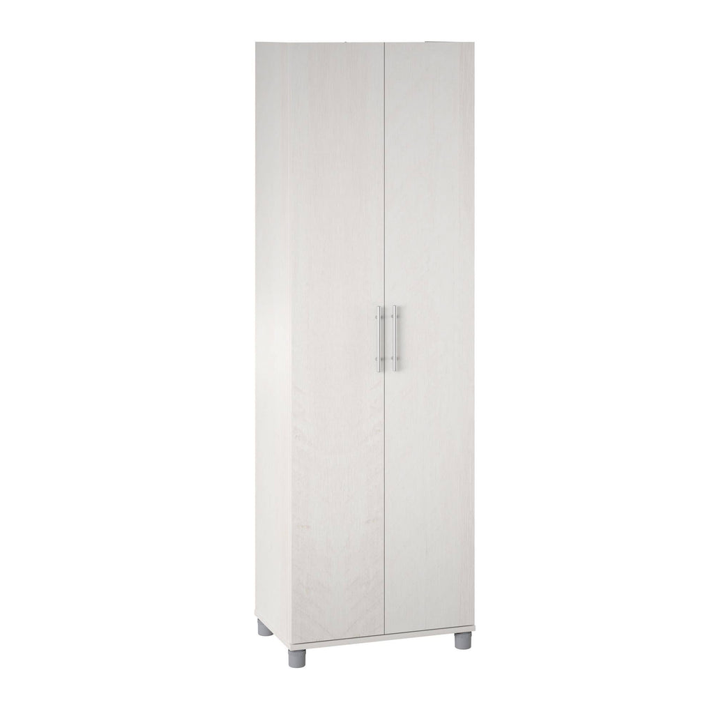 Ivory Oak Utility Storage Cabinet Q80430
