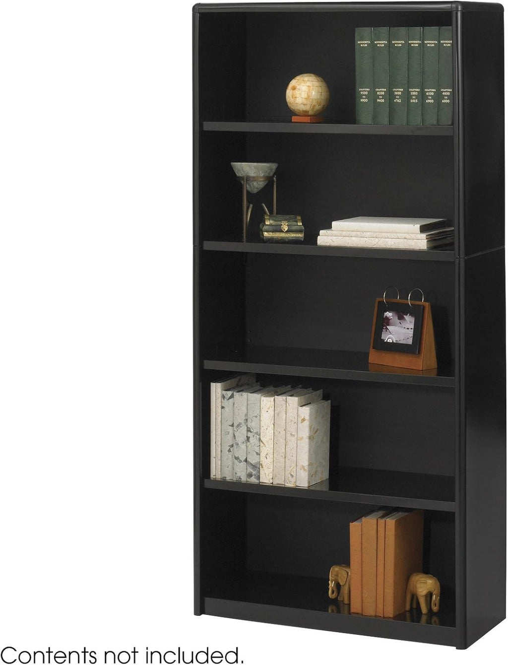 Black 5-Shelf Bookcase C72291