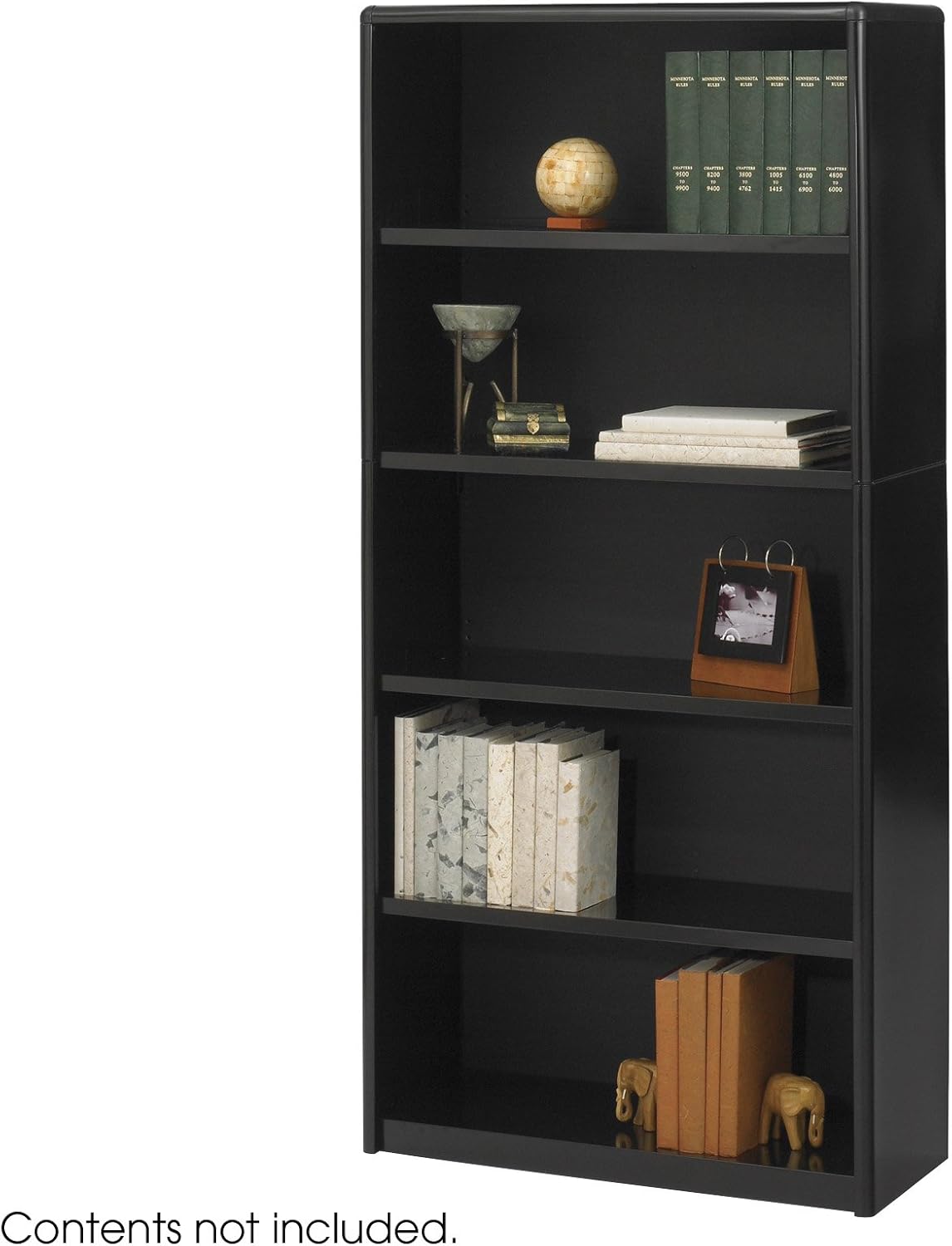 Black 5-Shelf Bookcase C72291