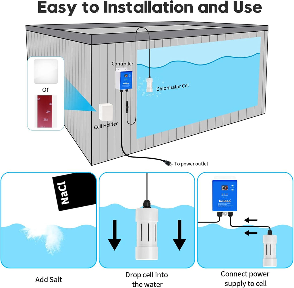 Salt Chlorine Generator for Hot Tubs & Swim Spas, Up to 2000 Gallons Z220993
