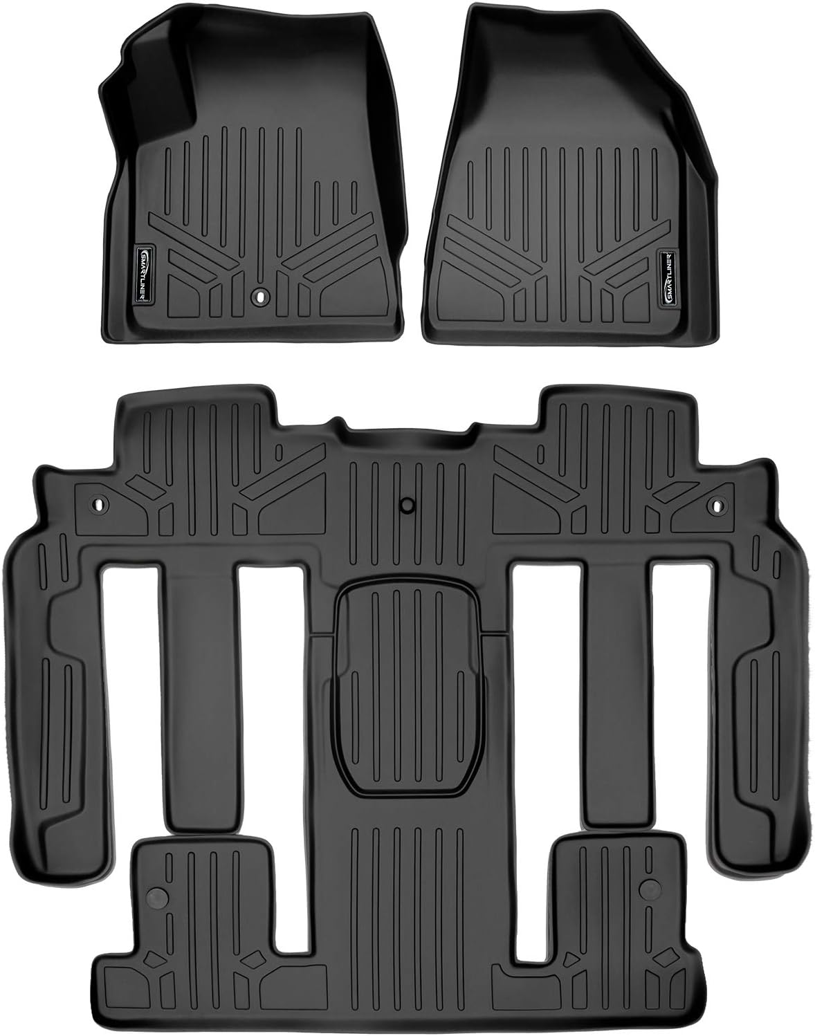 Black 2 Row Floor Mat Liner Set M4905