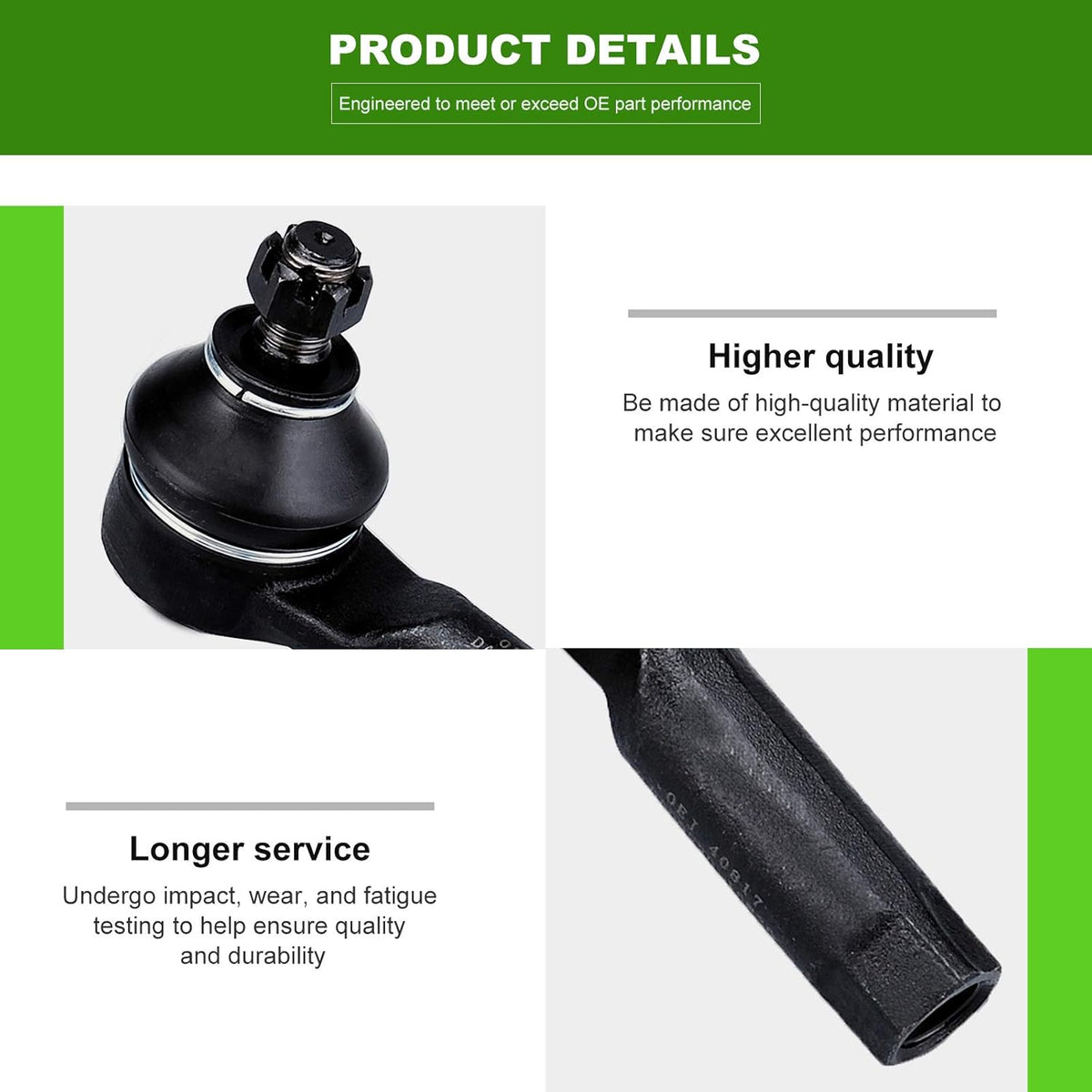 8pcs Suspension Kit Tie Rod End Ball Joint E722