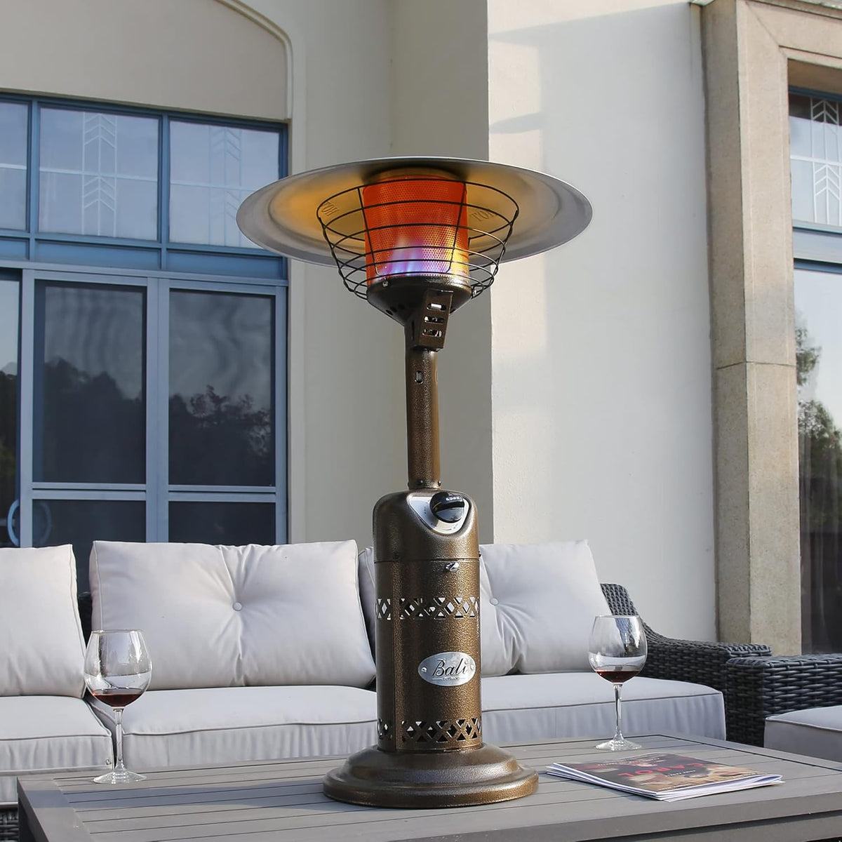 Patio Heater Gas Portable Tabletop Heater Propane with Adjustable Thermostat G57011