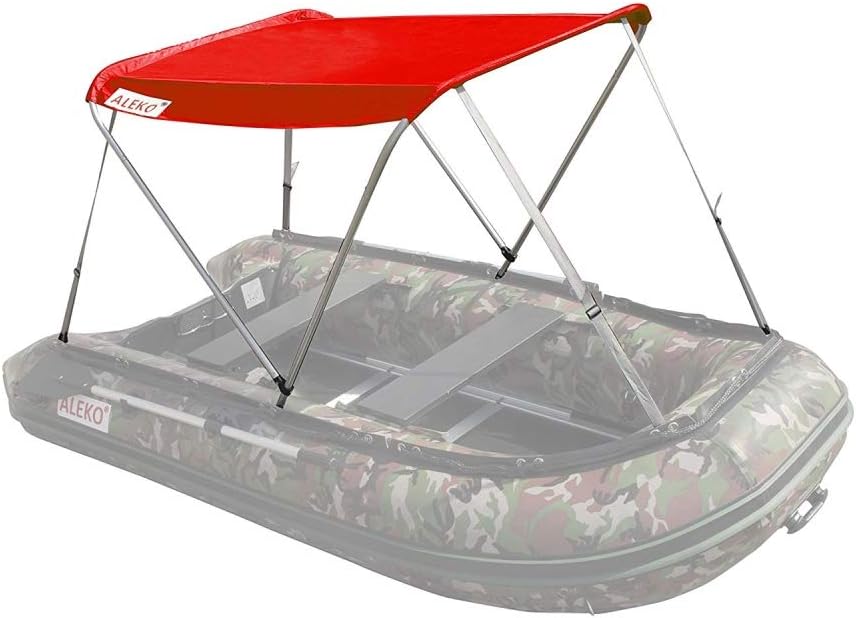 Red Bimini Top Boat Sun Shelter C40742