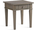 Farmhouse Grey Solid Wood 1 Drawer End Side Table A97265