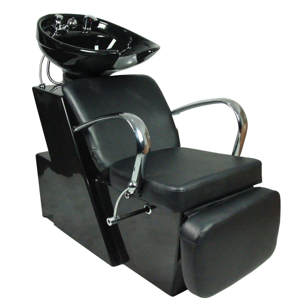 Black Ceramic Shampoo Bowl Sink Chair B234676