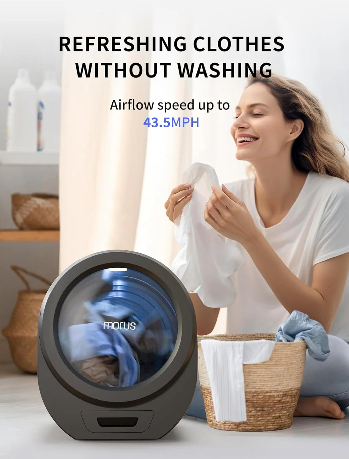 Compact Portable Electric Dryer, Dark Gray I370