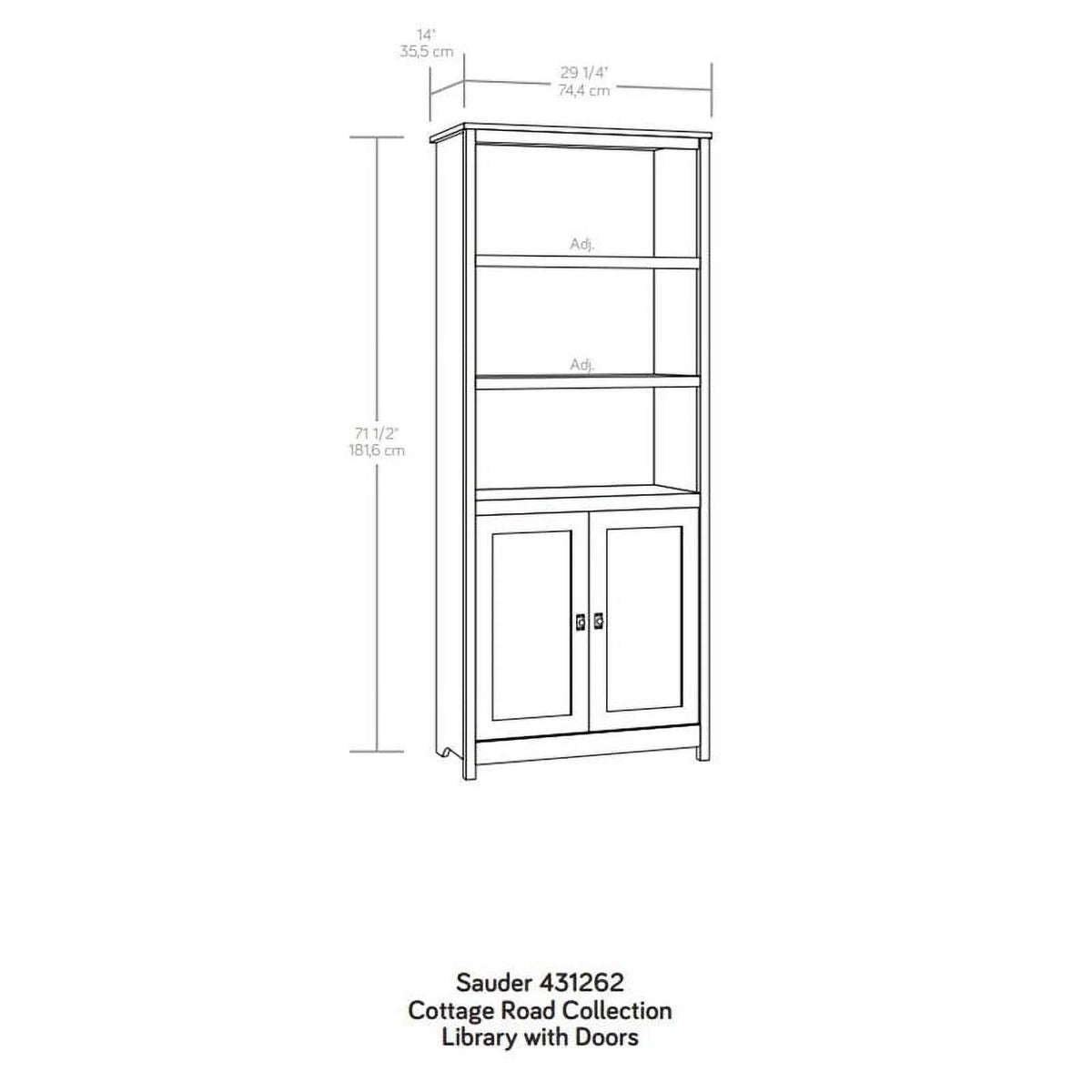 3-Shelf Bookcase with Doors Q31857