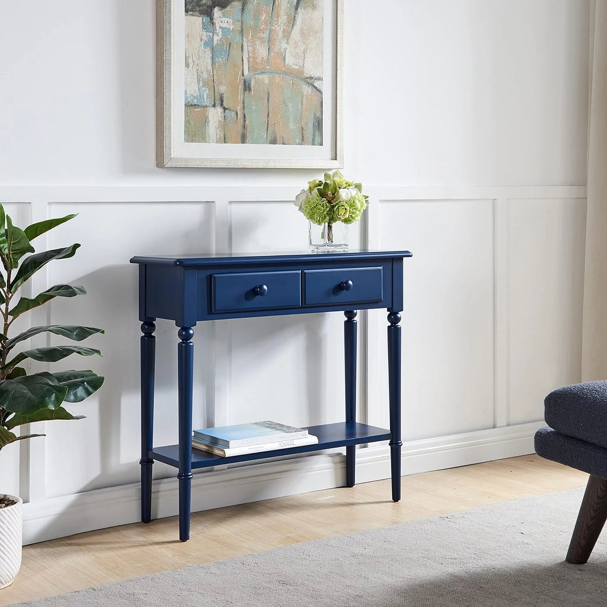 Navy Blue Console Table W78245