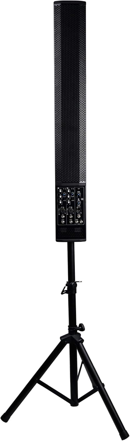 Pair of Powered Column Speakers with Speaker Stands Y848509