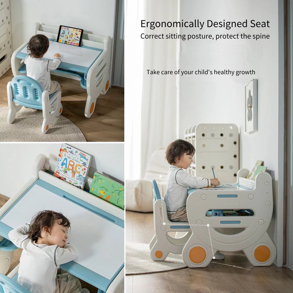 Kids Table and Chair Set with Storage R604