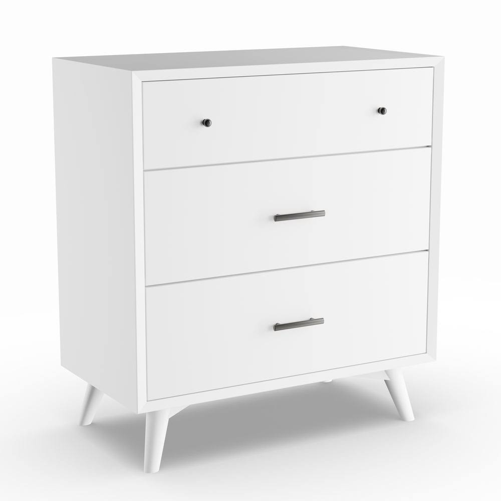 Brown Wood 3-Drawer Small Chest O476