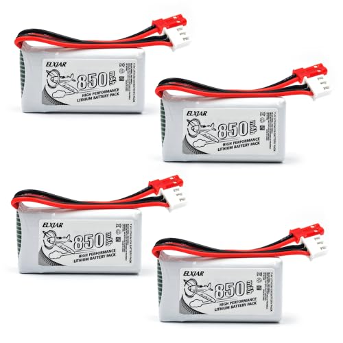 7.4V 850mAh LiPo Battery with JST Plug I1399