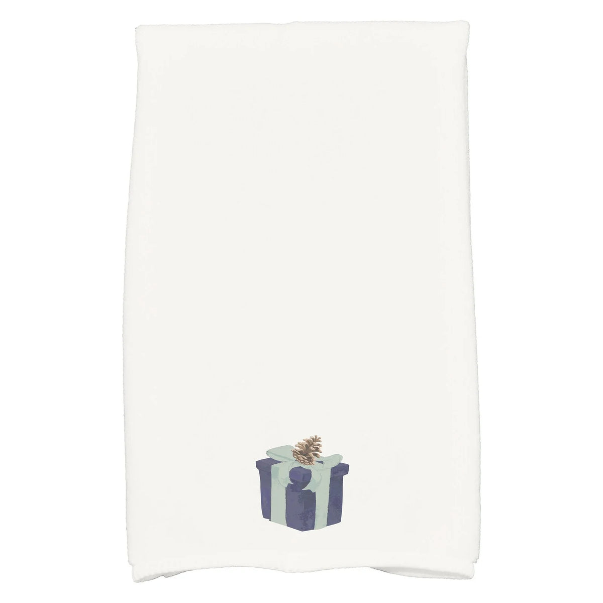 Navy Blue Holiday Print Kitchen Towel Q204