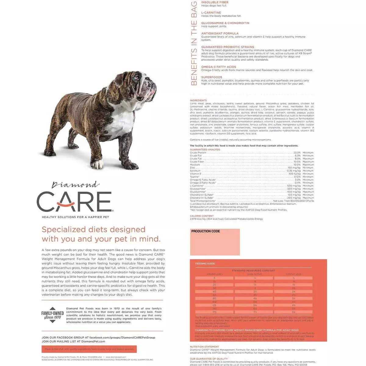 Weight Management Formula Adult Dry Dog Food W847