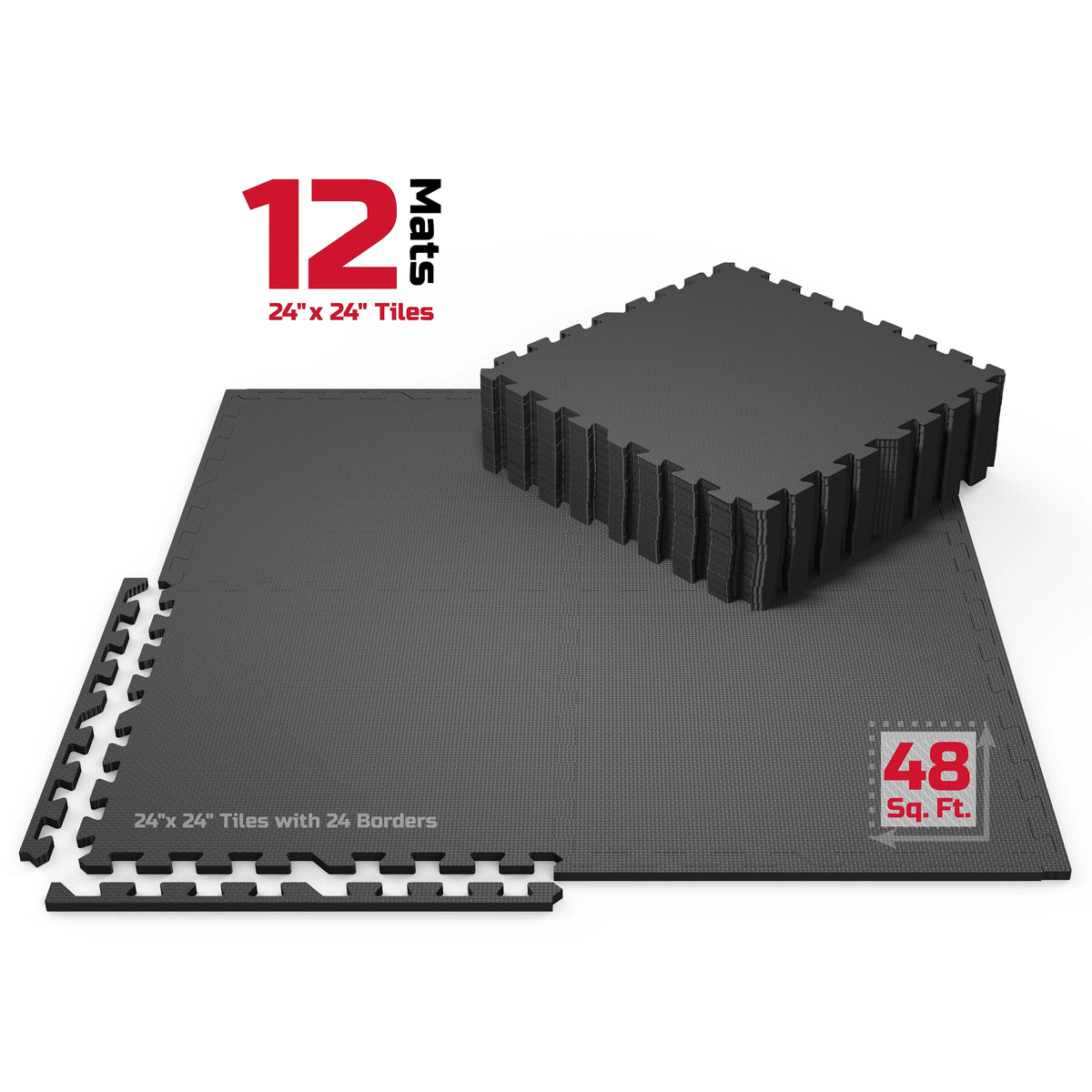 12-Pack Puzzle Foam Exercise Mat A267