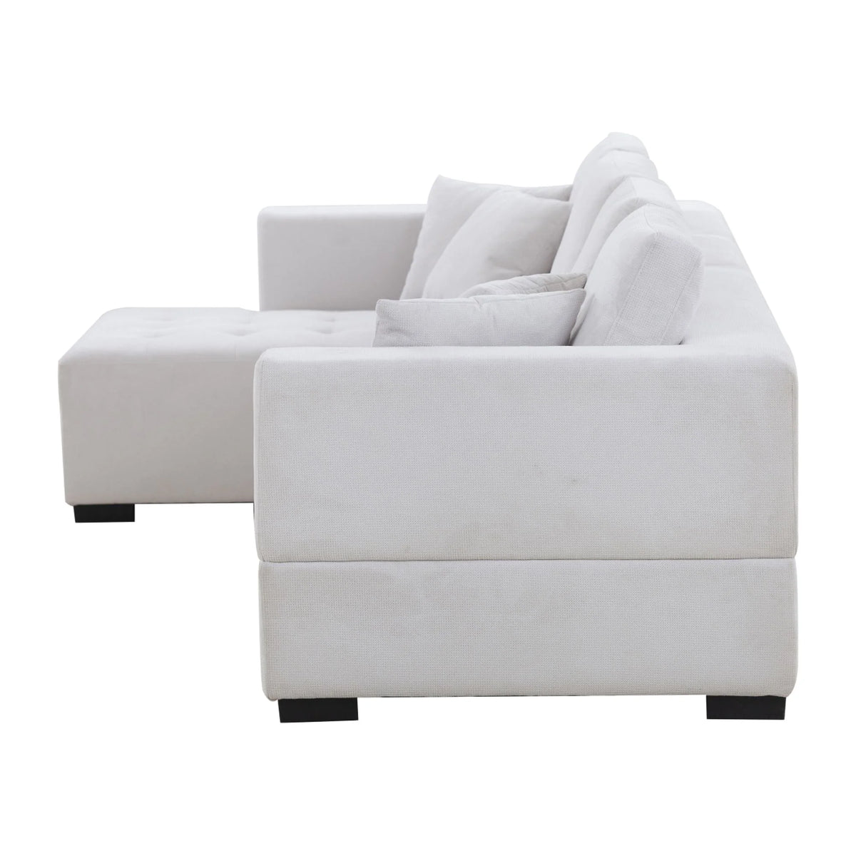 134'' Beige L-Shape Sectional Sofa Q11576