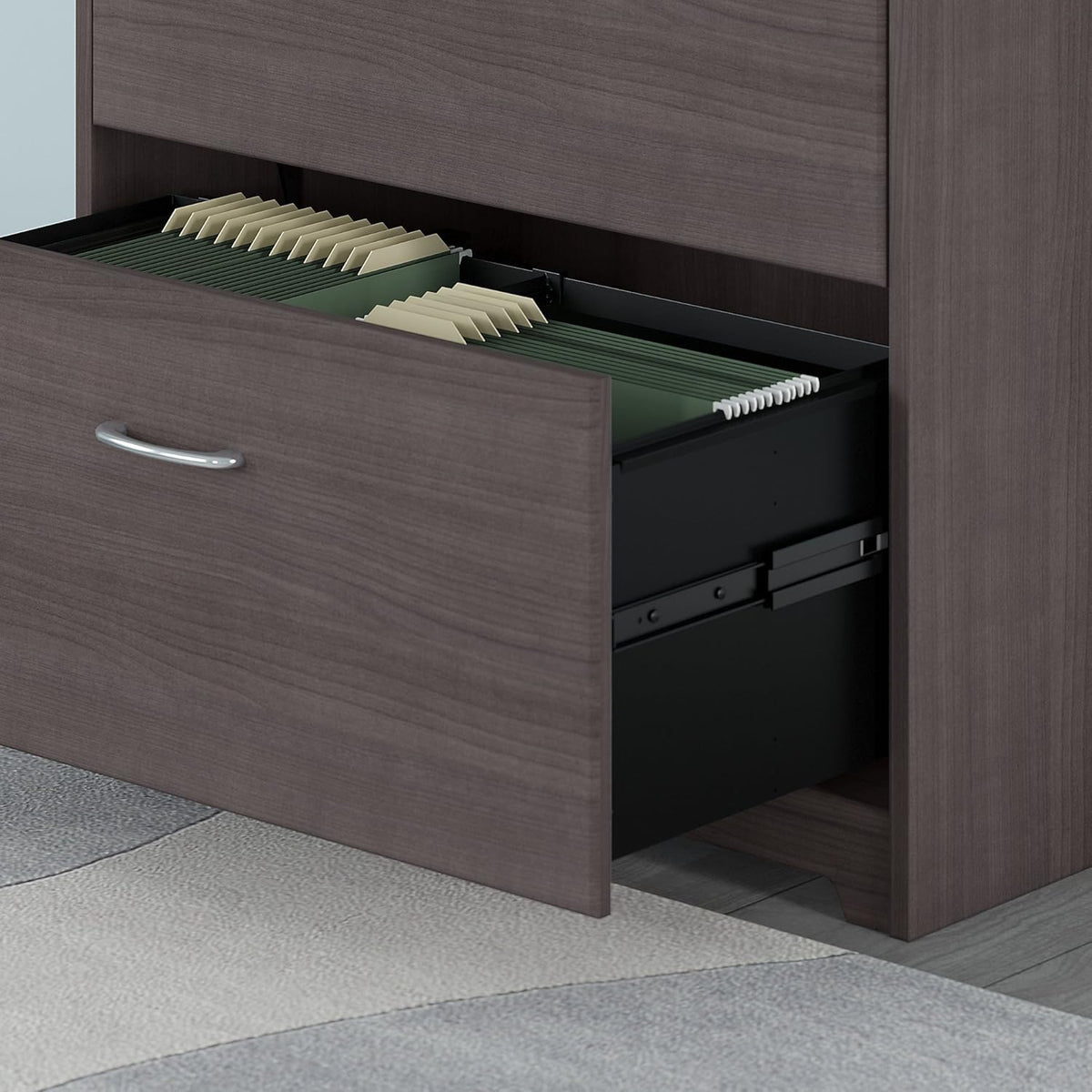 2 Drawer Lateral File Cabinet Heather Gray B937378