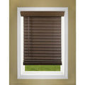 Cordless Faux Wood Blind, Dark Oak, 42 x 64 E53518