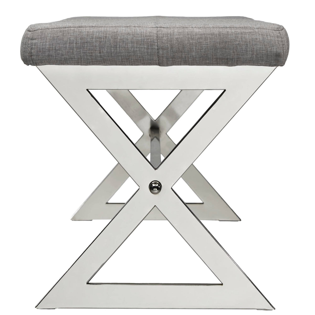 Grey Linen X-Base Bench O99019