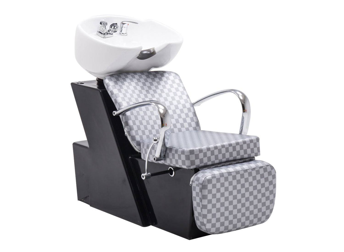 Black Ceramic Shampoo Bowl Sink Chair B234676
