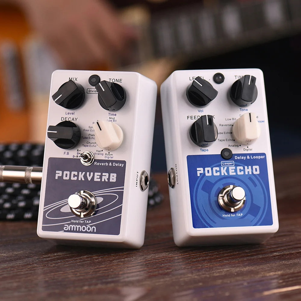Reverb & Delay Guitar Effect Pedal with Tap Tempo and True Bypass A3370