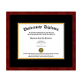 Single Diploma Frame with Double Matting for 17x22 and 11x22, Black Frame H6979