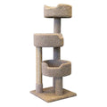 Beige 52-in Cat Tree & Condo Scratching Post Tower Z31798