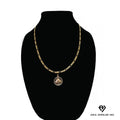 14k Gold Plated Horse Head Pendant Necklace with Figaro Chain A53290