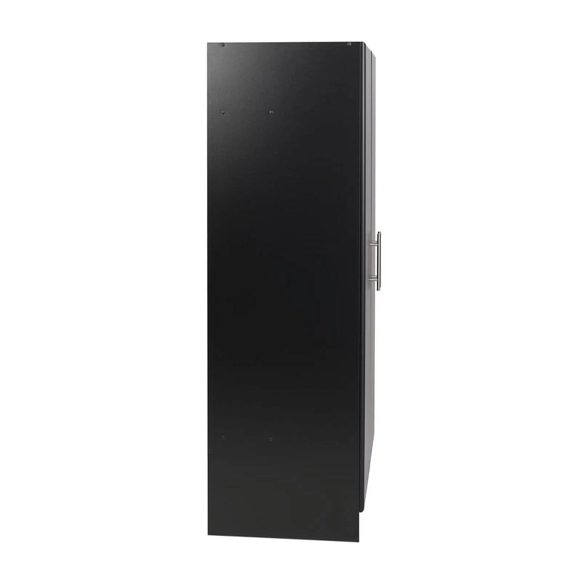 Black Storage Cabinet with Hanging Rail and Shelves W903