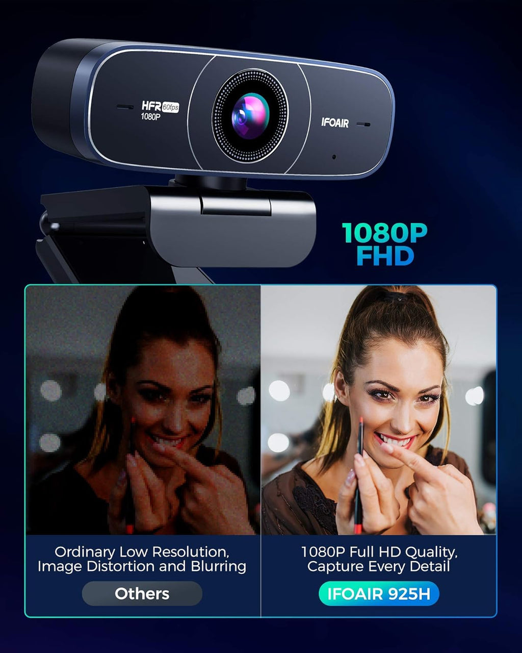 1080p 60fps Webcam with Microphone Z233808