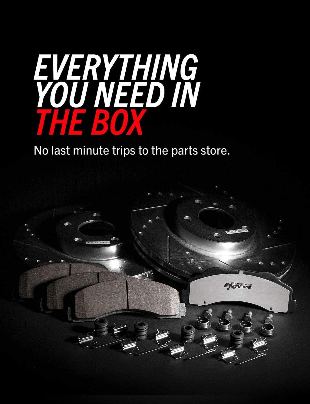 Front Z26 Carbon Fiber Brake Pads with Drilled & Slotted Brake Rotors Kit G901531