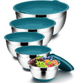Set of 5 Stainless Steel Mixing Bowls with Lids (Black) J842
